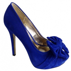 Electric Blue Suede Shoe
