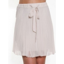 Nude Pleated Skirt