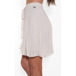 Nude Pleated Skirt