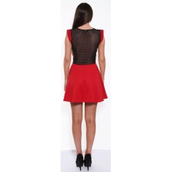 red a-line dress