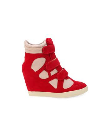 Red/Beige Hi-Tops