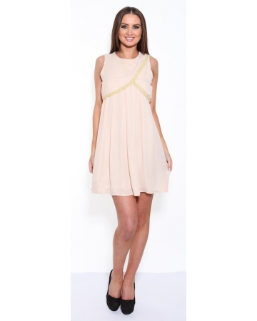 Cream Chiffon Dress